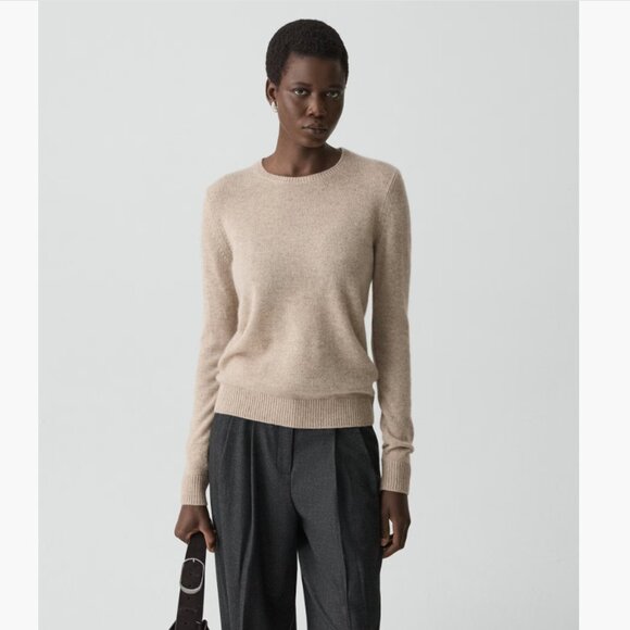 NWT Theory Kaylenna Crewneck Sweater in Feather Cashmere - Picture 1 of 6